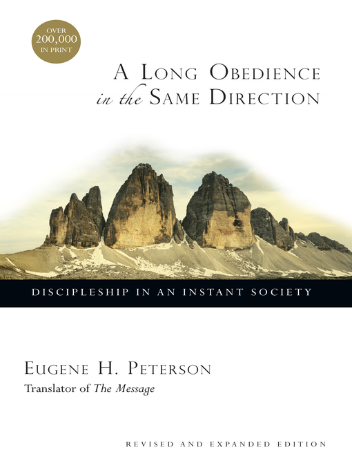 Title details for A Long Obedience in the Same Direction by Eugene H. Peterson - Wait list